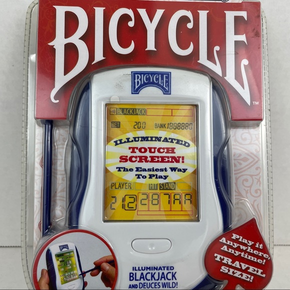 Bicycle Illuminated Black Jack & Deuces Wild Touch Screen Hand Held Game Sealed - Picture 3 of 7